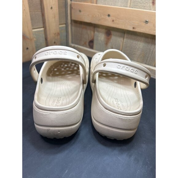 Crocs Womens BAYA Platform Clogs Beige Size 10 Lightweight Comfort Iconic - Picture 4 of 7